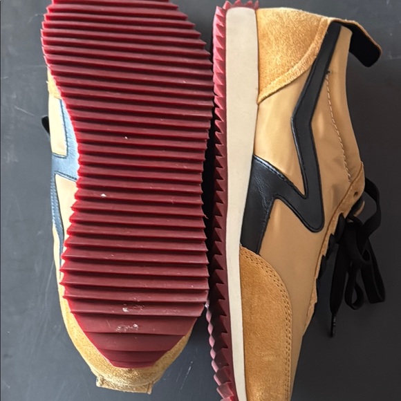 Rag & Bone Tan and Black Sneakers with Suede Upper - Picture 3 of 4